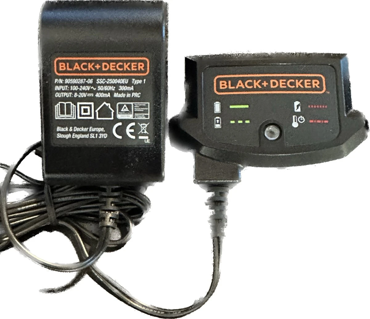 Black & Decker Black & Decker Oplader Acculader Voor Elektrisch Gereedschap ASD184, GTC1845L20, ST1823 9059028706