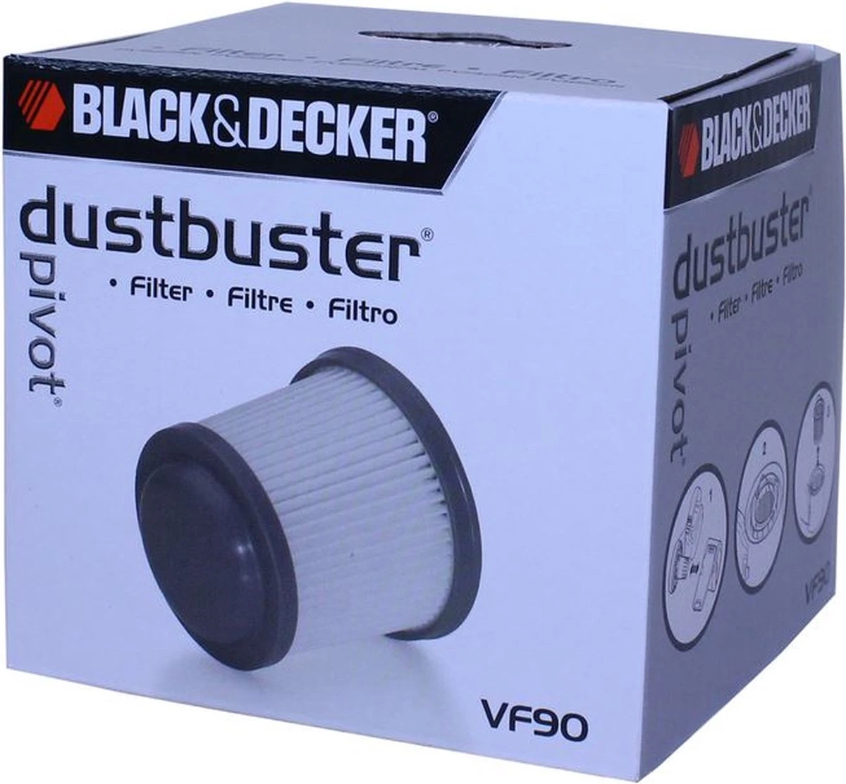 Black & Decker BLACK+DECKER - VF90-XJ - Vervangfilter Voor Pivot Kruimeldieven 6 Black & Decker BLACK+DECKER - VF90-XJ - Vervangfilter Voor Pivot Kruimeldieven - Afbeelding 4