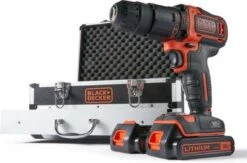 Black & Decker BLACK+DECKER BDCD18BAFC-QW Accuboormachine Kit - 18V - 80 Accessoires - Incl. 2 Accu's En Lader -Black & Decker 1200x791