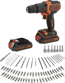Black & Decker BLACK+DECKER BDCHD18BAFC-QW Accu Klopboormachine - 18V - 2 Accu's - Incl. 80 Accessoires -Black & Decker 942x1200